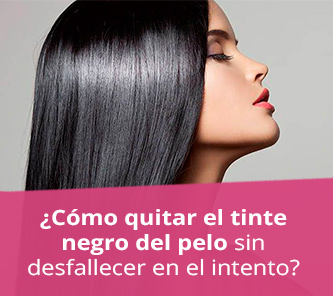 como quitar el tinte negro del cabello