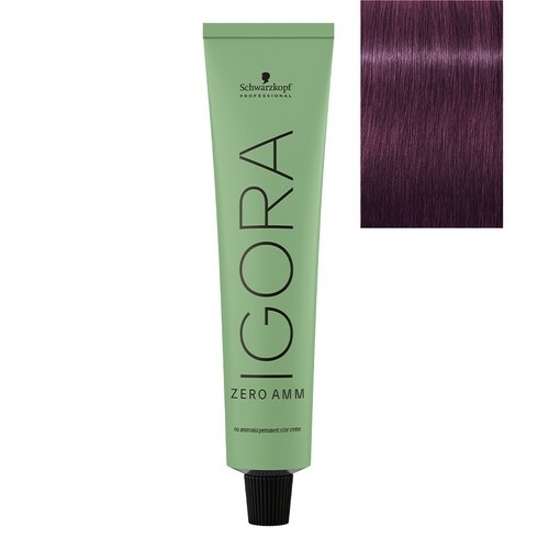 Schwarzkopf - Tinte Igora ZERO AMM (Sin Amoniaco) 6-99 Rubio Oscuro Violeta Intenso 60 ml