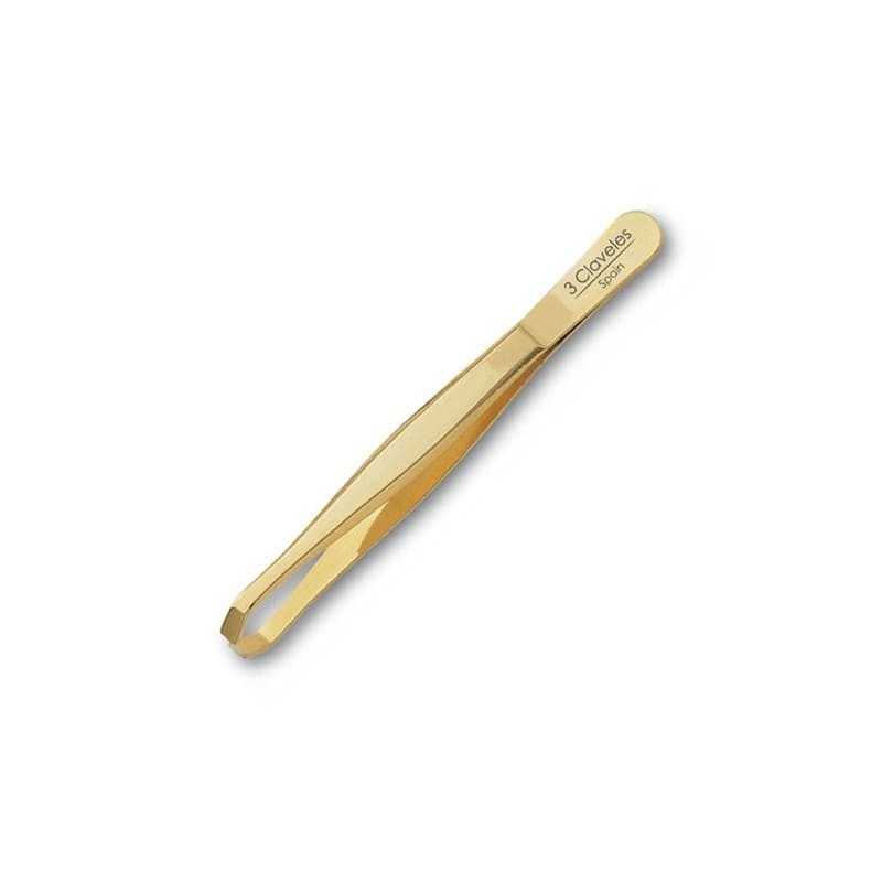 pinza depilar 3 claveles cangrejo oro