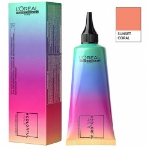 sunset coral colorful hair loreal